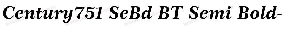 Century751 SeBd BT Semi Bold字体转换